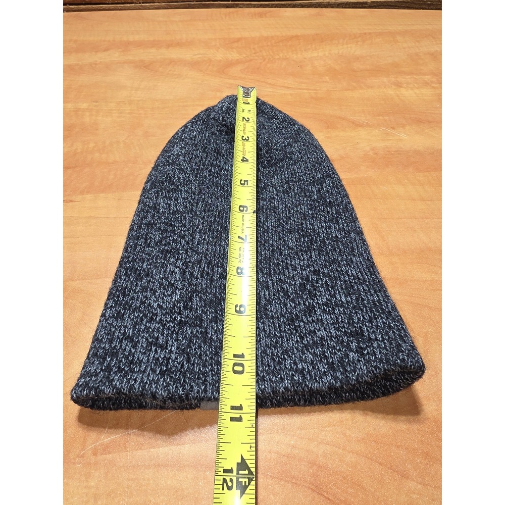 Bula Mens Gray Black Marled Wool Blend Knit Beanie Hat Made in Canada 1171013 - Picture 8 of 8